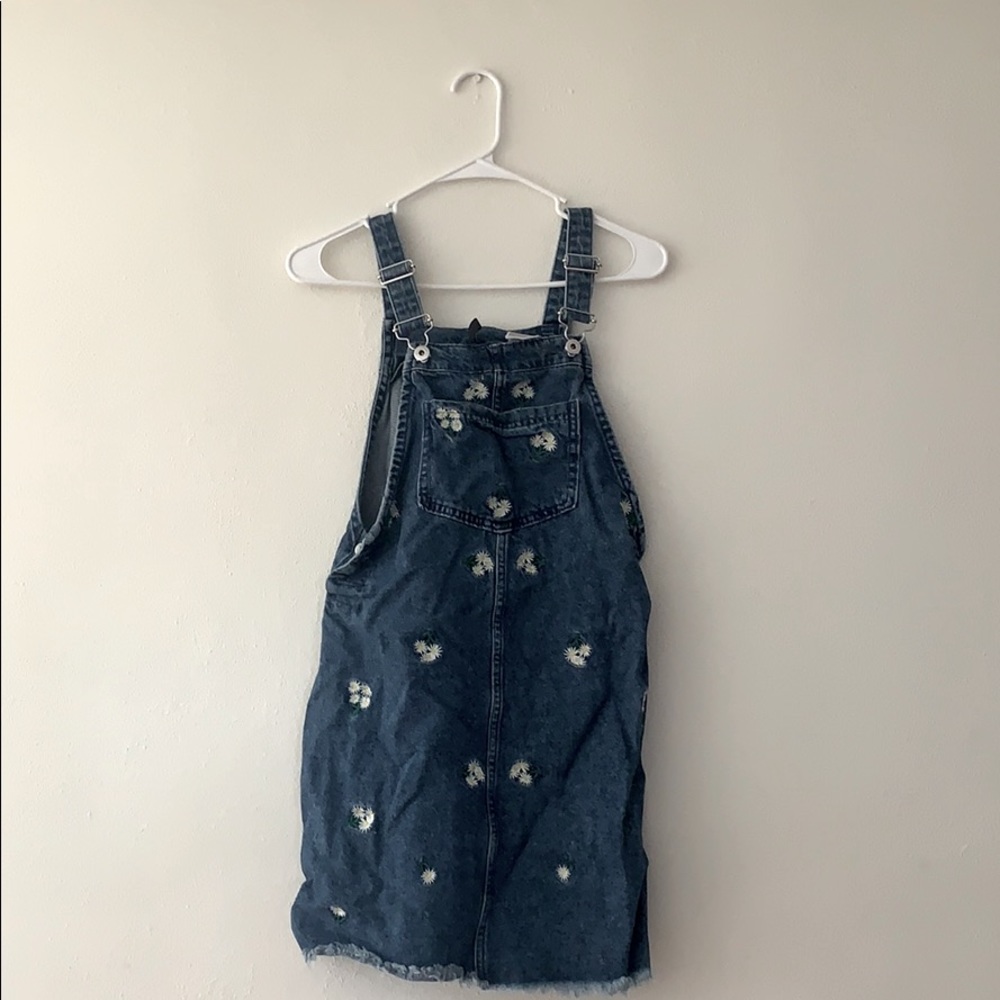 Denim overall skirt